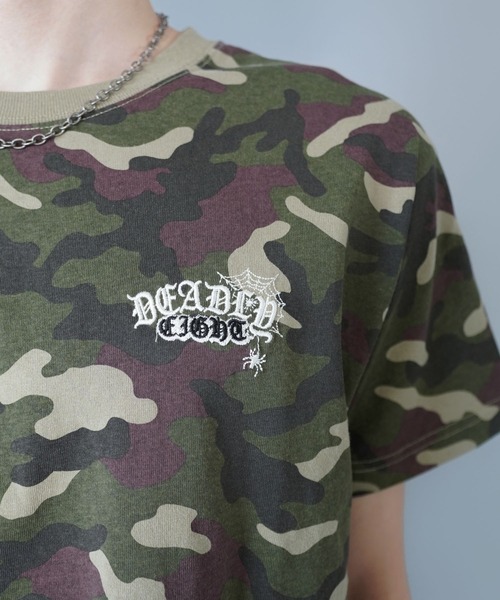 SPINNS（スピンズ）の「8ボールバックプリント半袖Tシャツ/サガラ刺繍ロゴ/ワンポイント/レギュラー丈（Tシャツ/カットソー・メンズ・ホワイト/ピンク/ブラック系その他/ウッドランド・ONESIZE）」の22枚目の写真