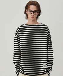 Beyond Closet（-）の「シルケットコットンボートネックロングスリーブストライプ（Tシャツ/カットソー）」