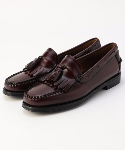 FREAK'S STORE(フリークスストア)の「G.H.BASS/ジーエイチバス WEEJUN II Esther Kiltie/エスター キルト(ローファー・レディース・ワインレッド/ブラック・6.5/7.5/7)」の2枚目の写真