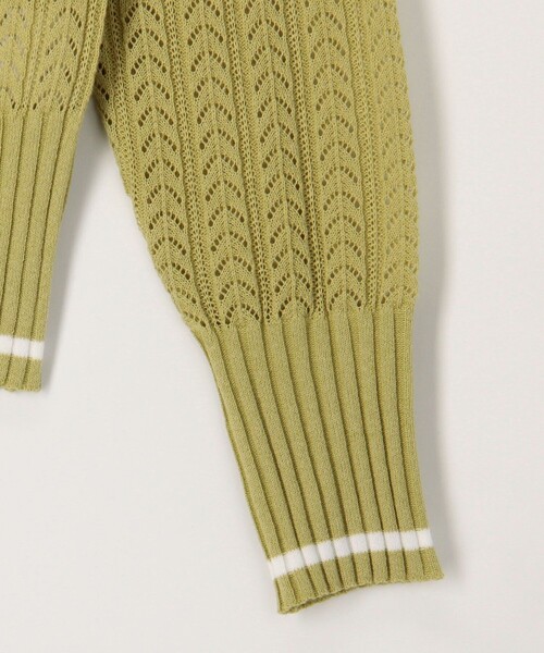 MICO COULIER（ミコクリエ）の「松葉柄ライン入りカーディガン（カーディガン/ボレロ・レディース・イエロー/グレイッシュベージュ/チャコールグレー・38）」の18枚目の写真