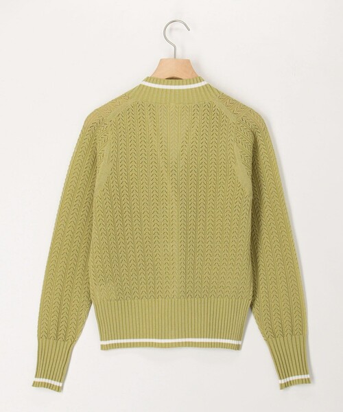 MICO COULIER（ミコクリエ）の「松葉柄ライン入りカーディガン（カーディガン/ボレロ・レディース・イエロー/グレイッシュベージュ/チャコールグレー・38）」の16枚目の写真