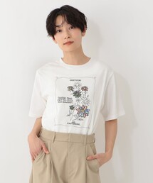 パッチワーク刺繍Tシャツ/リバティプリント