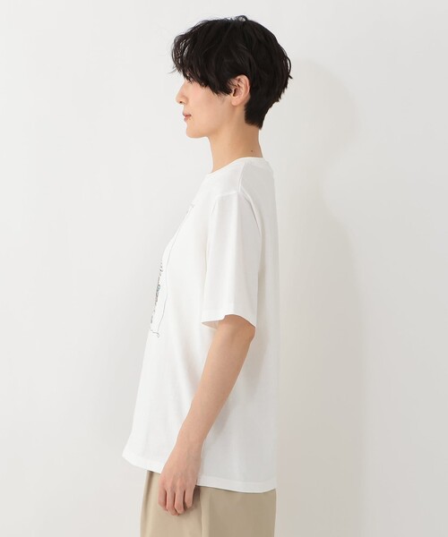 Afternoon Tea(アフタヌーンティー)の「パッチワーク刺繍Tシャツ/リバティプリント(Tシャツ/カットソー・レディース・オフホワイト/アイボリー/ネイビー・MEDIUM)」の5枚目の写真