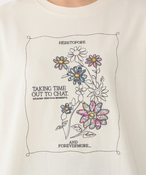 Afternoon Tea(アフタヌーンティー)の「パッチワーク刺繍Tシャツ/リバティプリント(Tシャツ/カットソー・レディース・オフホワイト/アイボリー/ネイビー・MEDIUM)」の10枚目の写真