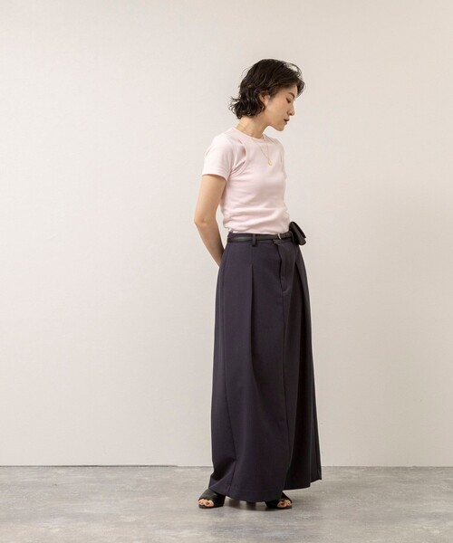NOLLEY’S(ノーリーズ)の「【MAQWEL/マクウェル】ウォッシャブルCOTTON RIB タンクトップ(タンクトップ・レディース・ネイビー/ライトグレー/ベビーピンク/オフホワイト・FREE)」の6枚目の写真
