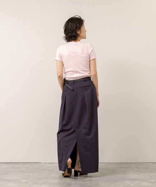 NOLLEY’S(ノーリーズ)の「【MAQWEL/マクウェル】ウォッシャブルCOTTON RIB タンクトップ(タンクトップ・レディース・ネイビー/ライトグレー/ベビーピンク/オフホワイト・FREE)」の7枚目の写真