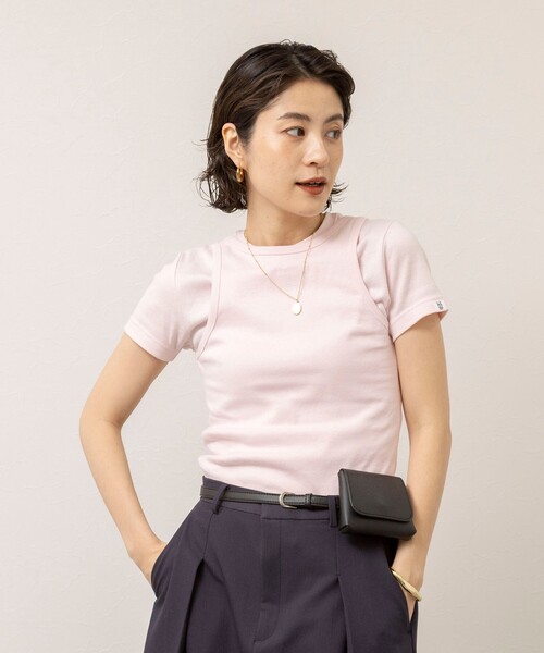 NOLLEY’S(ノーリーズ)の「【MAQWEL/マクウェル】ウォッシャブルCOTTON RIB タンクトップ(タンクトップ・レディース・ネイビー/ライトグレー/ベビーピンク/オフホワイト・FREE)」の9枚目の写真