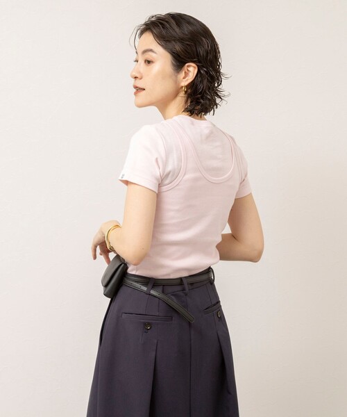 NOLLEY’S(ノーリーズ)の「【MAQWEL/マクウェル】ウォッシャブルCOTTON RIB タンクトップ(タンクトップ・レディース・ネイビー/ライトグレー/ベビーピンク/オフホワイト・FREE)」の10枚目の写真