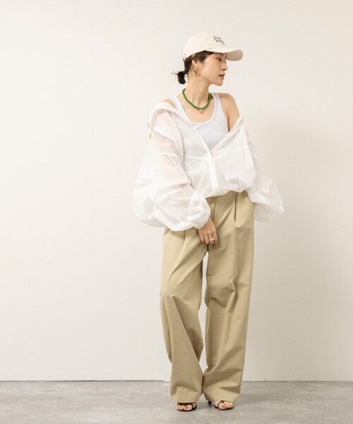 NOLLEY’S(ノーリーズ)の「【MAQWEL/マクウェル】ウォッシャブルCOTTON RIB タンクトップ(タンクトップ・レディース・ネイビー/ライトグレー/ベビーピンク/オフホワイト・FREE)」の18枚目の写真