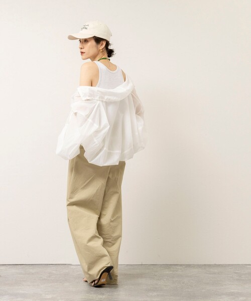 NOLLEY’S(ノーリーズ)の「【MAQWEL/マクウェル】ウォッシャブルCOTTON RIB タンクトップ(タンクトップ・レディース・ネイビー/ライトグレー/ベビーピンク/オフホワイト・FREE)」の19枚目の写真