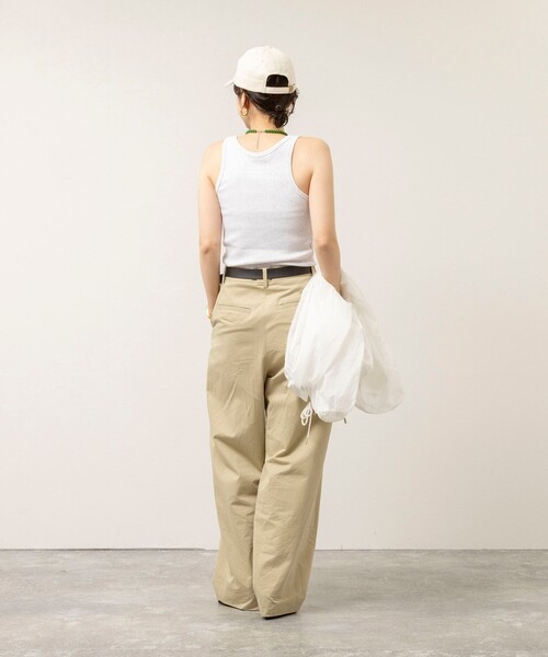 NOLLEY’S(ノーリーズ)の「【MAQWEL/マクウェル】ウォッシャブルCOTTON RIB タンクトップ(タンクトップ・レディース・ネイビー/ライトグレー/ベビーピンク/オフホワイト・FREE)」の20枚目の写真