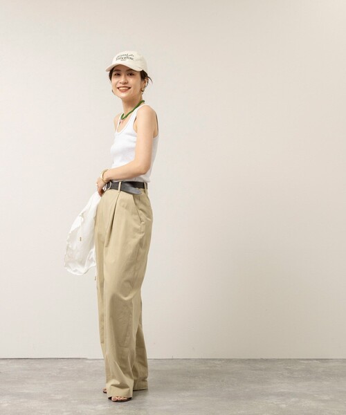 NOLLEY’S(ノーリーズ)の「【MAQWEL/マクウェル】ウォッシャブルCOTTON RIB タンクトップ(タンクトップ・レディース・ネイビー/ライトグレー/ベビーピンク/オフホワイト・FREE)」の21枚目の写真