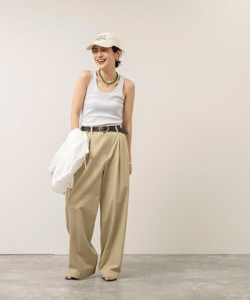 NOLLEY’S(ノーリーズ)の「【MAQWEL/マクウェル】ウォッシャブルCOTTON RIB タンクトップ(タンクトップ・レディース・ネイビー/ライトグレー/ベビーピンク/オフホワイト・FREE)」の22枚目の写真