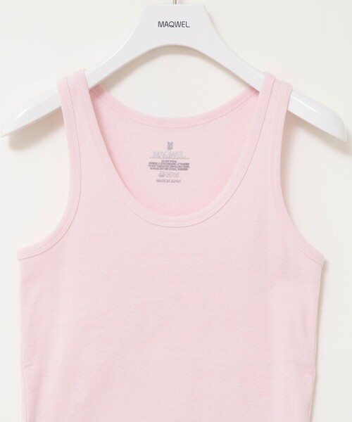 NOLLEY’S(ノーリーズ)の「【MAQWEL/マクウェル】ウォッシャブルCOTTON RIB タンクトップ(タンクトップ・レディース・ネイビー/ライトグレー/ベビーピンク/オフホワイト・FREE)」の5枚目の写真