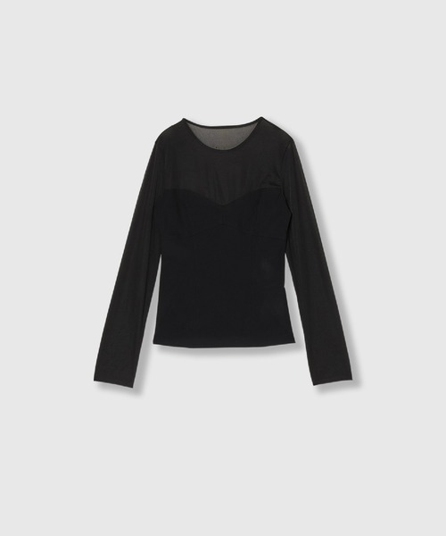 THINGS THAT MATTER（シングス ザット マター）の「TRICOT JERSEY CORSET TOPS / トリコット ジャージー コルセット トップス（Tシャツ/カットソー・レディース・ブラック×ベージュ/ブラック・FREE）」の10枚目の写真