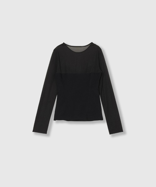 THINGS THAT MATTER（シングス ザット マター）の「TRICOT JERSEY CORSET TOPS / トリコット ジャージー コルセット トップス（Tシャツ/カットソー・レディース・ブラック×ベージュ/ブラック・FREE）」の11枚目の写真