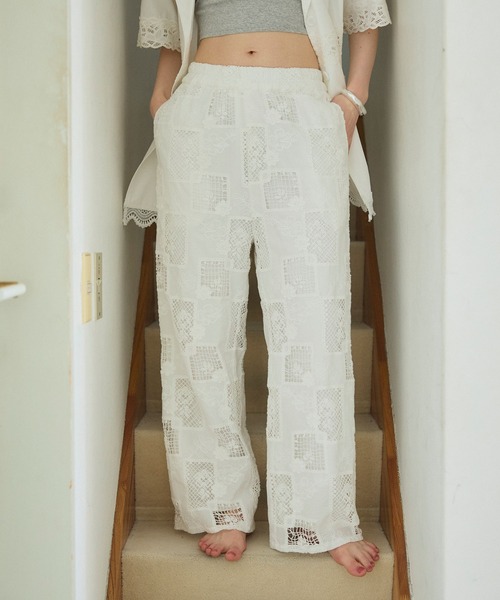 ELLEgirl(エルガール)の「パッチワークレースパンツ(その他パンツ・レディース・オフホワイト・M/L)」の9枚目の写真