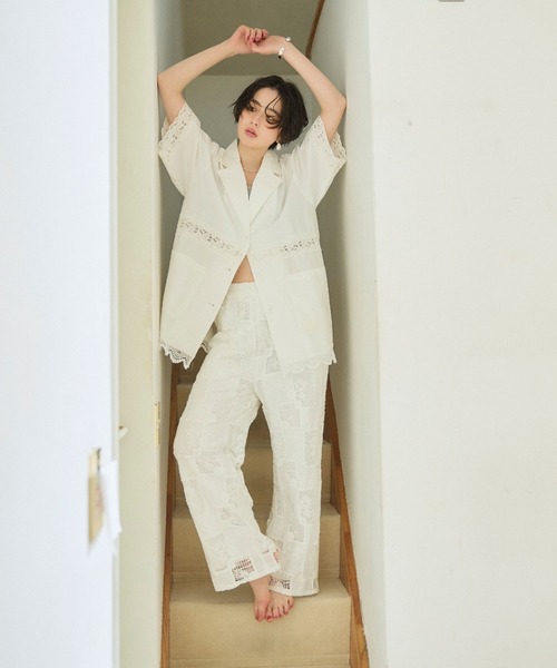 ELLEgirl(エルガール)の「パッチワークレースパンツ(その他パンツ・レディース・オフホワイト・M/L)」の6枚目の写真