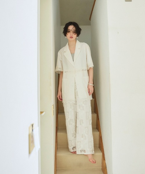 ELLEgirl(エルガール)の「パッチワークレースパンツ(その他パンツ・レディース・オフホワイト・M/L)」の3枚目の写真