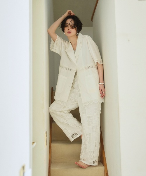ELLEgirl(エルガール)の「パッチワークレースパンツ(その他パンツ・レディース・オフホワイト・M/L)」の7枚目の写真
