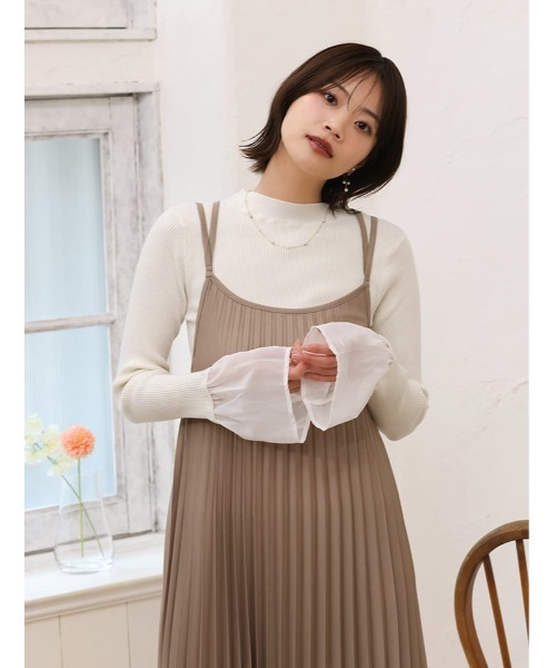 fifth（フィフス）の「バッククロスプリーツキャミワンピース（ワンピース・レディース・ブラック/ネイビー/モカ・M）」の15枚目の写真