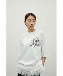 フロッキープリントフラワーT