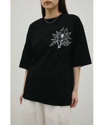 フロッキープリントフラワーT