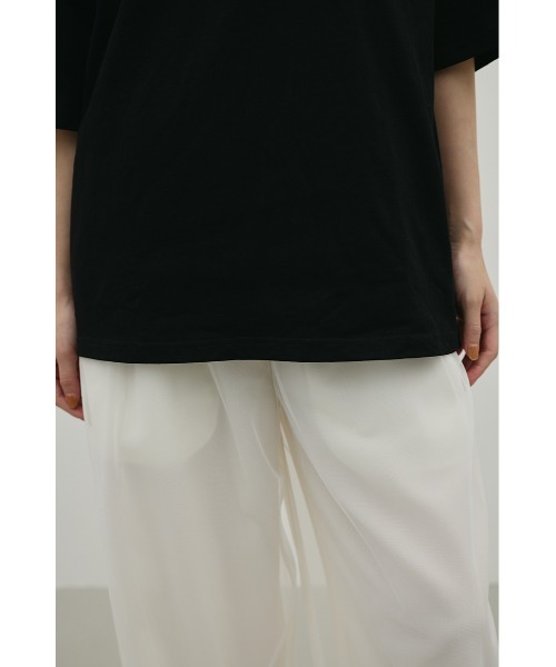 STYLEMIXER（スタイルミキサー）の「フロッキープリントフラワーＴ（Tシャツ/カットソー・レディース・ホワイト/ブラック/サックスブルー・FREE）」の18枚目の写真