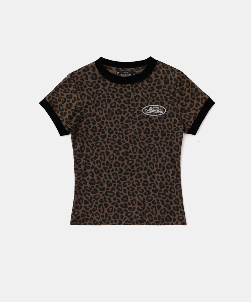 セール】ミスティックオーバルロゴジャージリンガーTシャツ - ブラウン