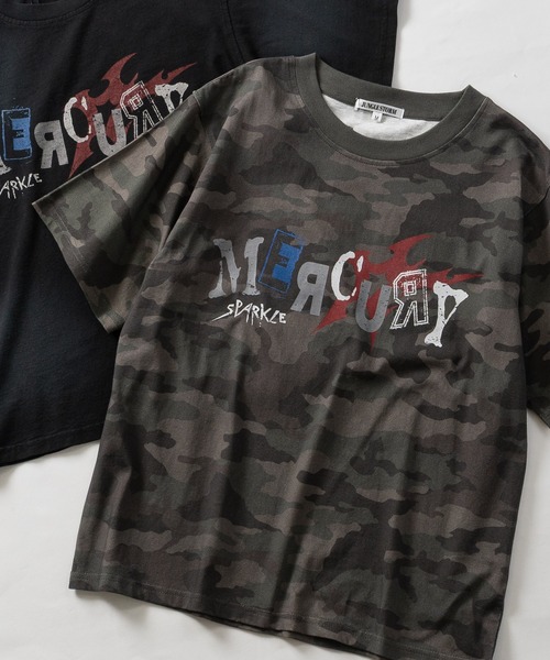 JOHN'S CLOSET(ジョンズクローゼット)の「【13】ロゴプリントTシャツ ピグメント/カモフラ(Tシャツ/カットソー・メンズ・ブラック/アイボリー/カーキ・SMALL/LARGE/MEDIUM)」の3枚目の写真
