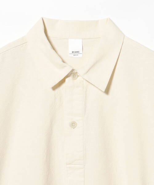 BEAMS(ビームス)の「ミリタリー プルオーバー シャツ 【ワイドフィット】(シャツ/ブラウス・メンズ・ナチュラル/ネイビー/オリーブ・M/S/L/XL)」の9枚目の写真