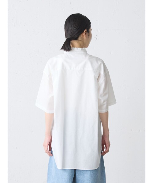 MidiUmi(ミディウミ)の「MidiUmi フリルワイドシャツ(シャツ/ブラウス・レディース・ブラック/ライトブルー/オフホワイト・FREE)」の10枚目の写真