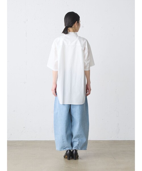 MidiUmi(ミディウミ)の「MidiUmi フリルワイドシャツ(シャツ/ブラウス・レディース・ブラック/ライトブルー/オフホワイト・FREE)」の14枚目の写真