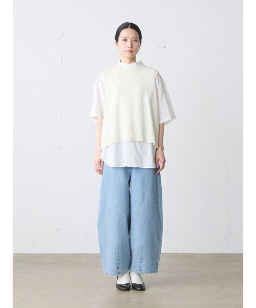 MidiUmi(ミディウミ)の「MidiUmi フリルワイドシャツ(シャツ/ブラウス・レディース・ブラック/ライトブルー/オフホワイト・FREE)」の15枚目の写真