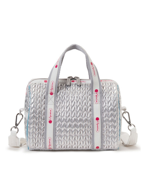 LeSportsac(レスポートサック)の「SM WEB BOSTON シルヴァリーリップルWEB(ショルダーバッグ・レディース・シルバー・FREE)」の7枚目の写真