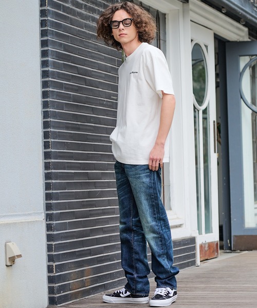 ragged mountain(ラギットマウンテン)の「【RAGGED MOUNTAIN/ラギットマウンテン】【背中で見せるバックプリント】ALITON/アリトン ビッグT バックプリントTシャツ ルーズシルエット ストリート アウトドア 綿100%(Tシャツ/カットソー・メンズ・ブラック/ベージュ/カーキ/ホワイト・LARGE/X-LARGE/MEDIUM)」の8枚目の写真