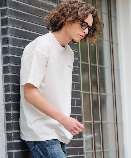 ragged mountain(ラギットマウンテン)の「【RAGGED MOUNTAIN/ラギットマウンテン】【背中で見せるバックプリント】ALITON/アリトン ビッグT バックプリントTシャツ ルーズシルエット ストリート アウトドア 綿100%(Tシャツ/カットソー・メンズ・ブラック/ベージュ/カーキ/ホワイト・LARGE/X-LARGE/MEDIUM)」の13枚目の写真