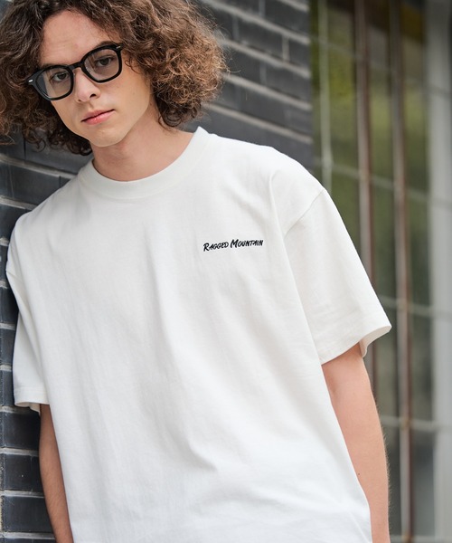ragged mountain(ラギットマウンテン)の「【RAGGED MOUNTAIN/ラギットマウンテン】【背中で見せるバックプリント】ALITON/アリトン ビッグT バックプリントTシャツ ルーズシルエット ストリート アウトドア 綿100%(Tシャツ/カットソー・メンズ・ブラック/ベージュ/カーキ/ホワイト・LARGE/X-LARGE/MEDIUM)」の16枚目の写真