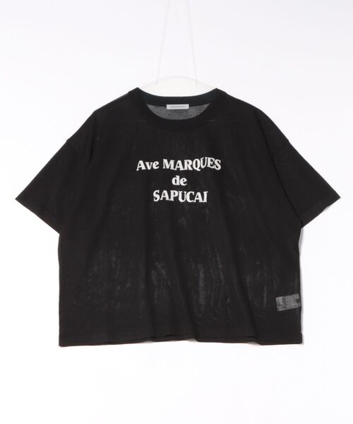 DESIGNWORKS(デザインワークス)の「シアークールロゴニット(Tシャツ/カットソー・レディース・グレイッシュベージュ/ライトブルー/ダークベージュ/ブラック・38)」の5枚目の写真