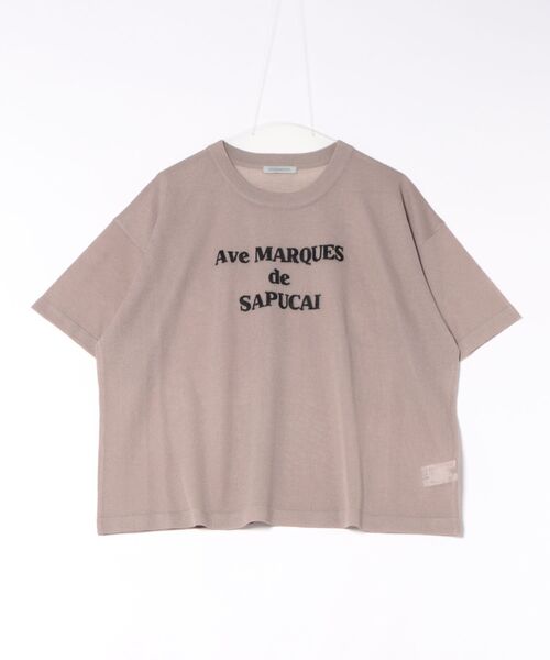 DESIGNWORKS(デザインワークス)の「シアークールロゴニット(Tシャツ/カットソー・レディース・グレイッシュベージュ/ライトブルー/ダークベージュ/ブラック・38)」の7枚目の写真