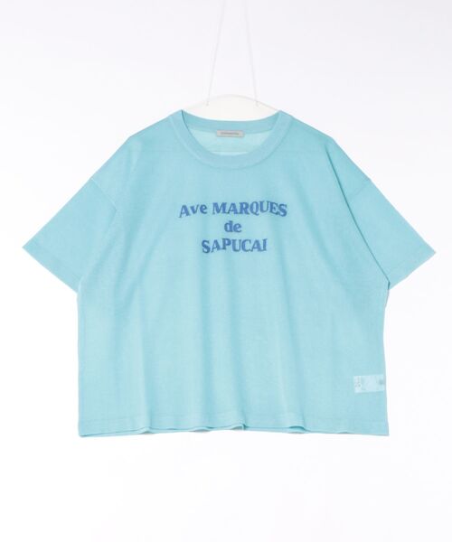 DESIGNWORKS(デザインワークス)の「シアークールロゴニット(Tシャツ/カットソー・レディース・グレイッシュベージュ/ライトブルー/ダークベージュ/ブラック・38)」の9枚目の写真