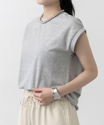 接触冷感 UVカット 汗じみしにくい ノースリーブ カットソー