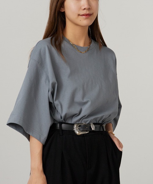 Garance et VioLette(ギャランスエトヴィオレット)の「Garance et VioLette/ギャランスエトヴィオレット ビックTEE ルーズフィット 秋 秋服 2026年秋冬(Tシャツ/カットソー・レディース・オレンジ/ホワイト/ブラック/グレー・1)」の3枚目の写真