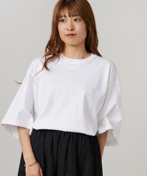 Garance et VioLette(ギャランスエトヴィオレット)の「Garance et VioLette/ギャランスエトヴィオレット ビックTEE ルーズフィット 秋 秋服 2026年秋冬(Tシャツ/カットソー・レディース・オレンジ/ホワイト/ブラック/グレー・1)」の11枚目の写真