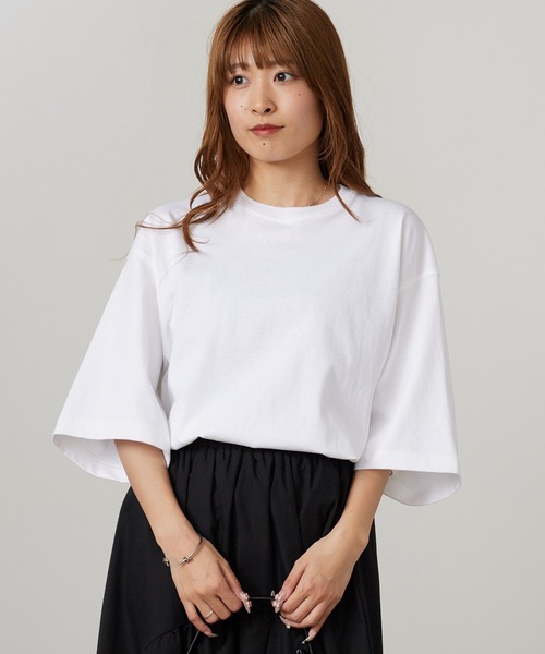 Garance et VioLette(ギャランスエトヴィオレット)の「Garance et VioLette/ギャランスエトヴィオレット ビックTEE ルーズフィット 秋 秋服 2026年秋冬(Tシャツ/カットソー・レディース・オレンジ/ホワイト/ブラック/グレー・1)」の12枚目の写真