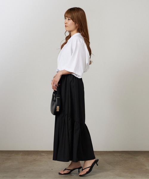 Garance et VioLette(ギャランスエトヴィオレット)の「Garance et VioLette/ギャランスエトヴィオレット ビックTEE ルーズフィット 秋 秋服 2026年秋冬(Tシャツ/カットソー・レディース・オレンジ/ホワイト/ブラック/グレー・1)」の18枚目の写真
