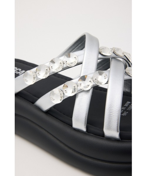 STACCATO（スタッカート）の「マペットフットベッドサンダル（サンダル・レディース・シルバー/ブラック・22.5cm/23cm/23.5cm/24cm）」の10枚目の写真