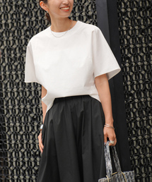 イエナ  ヴェルメイユパー 20AW グラフィックロゴ ロングシャツ アイボリー ライトウェザークロスロングシャツ（白）【ユニセックス】004 | HUIS