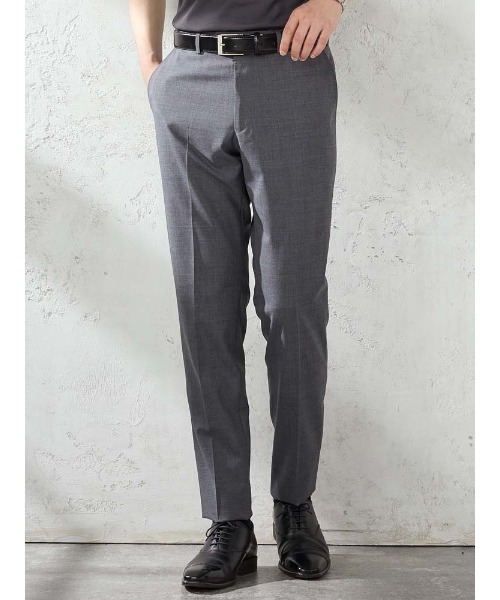 Perfect Suit FActory(パーフェクトスーツファクトリー)の「【膝裏メッシュ/高通気/清涼/ムレにくい】「羽衣を纏う」ビズスラックス 無地 ブラック/L.グレー/M.グレー/ブラウン/ネイビー(スラックス・メンズ・ブラック/グレー/ライトグレー/ブラウン/ネイビー・94/73/76/79/82/85/88/91)」の2枚目の写真