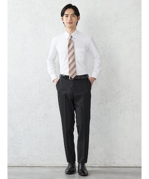 Perfect Suit FActory(パーフェクトスーツファクトリー)の「【膝裏メッシュ/高通気/清涼/ムレにくい】「羽衣を纏う」ビズスラックス 無地 ブラック/L.グレー/M.グレー/ブラウン/ネイビー(スラックス・メンズ・ブラック/グレー/ライトグレー/ブラウン/ネイビー・94/73/76/79/82/85/88/91)」の7枚目の写真